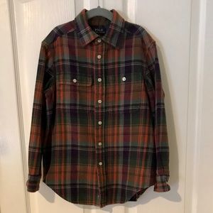 Flannel Plaid Dress Shirt